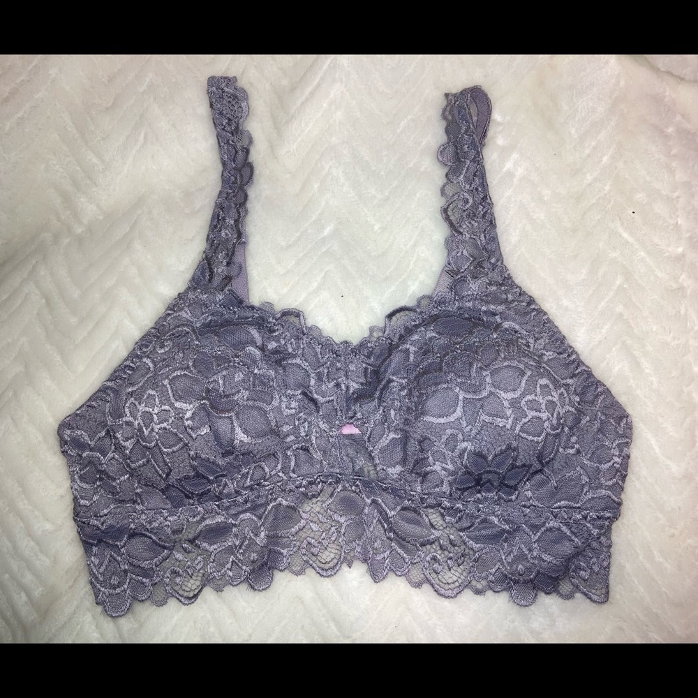 Purple Floral Padded Bralette